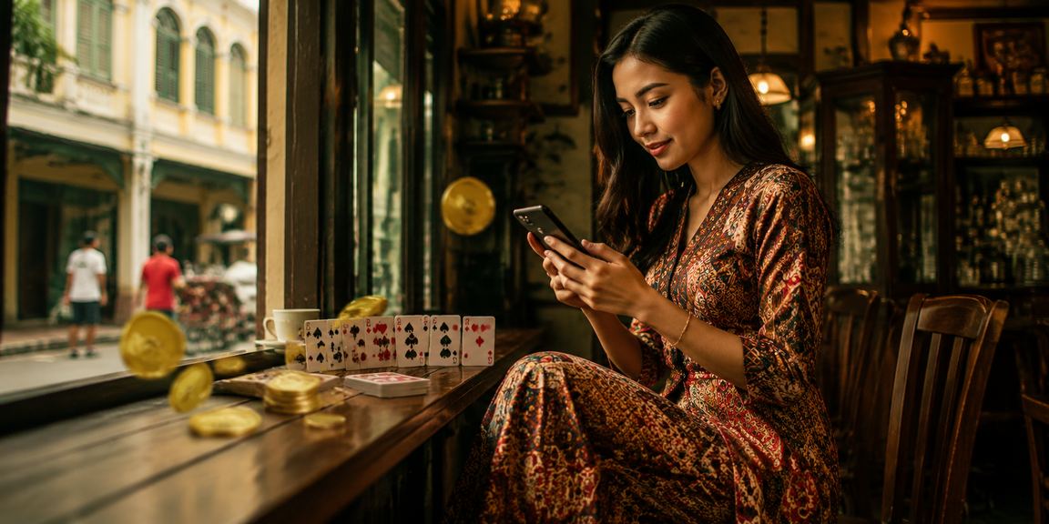 Pemain poker dari Ipoh menikmati permainan kad bertema batik dalam suasana santai