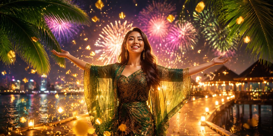 Pemain kasino di Sabah meraikan kemenangan dalam suasana kemeriahan Hari Raya